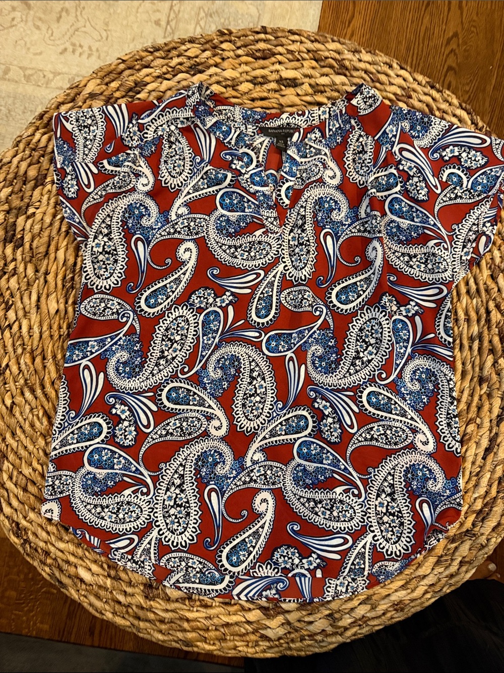 Banana Republic outlet Paisley cap Sleeve Top